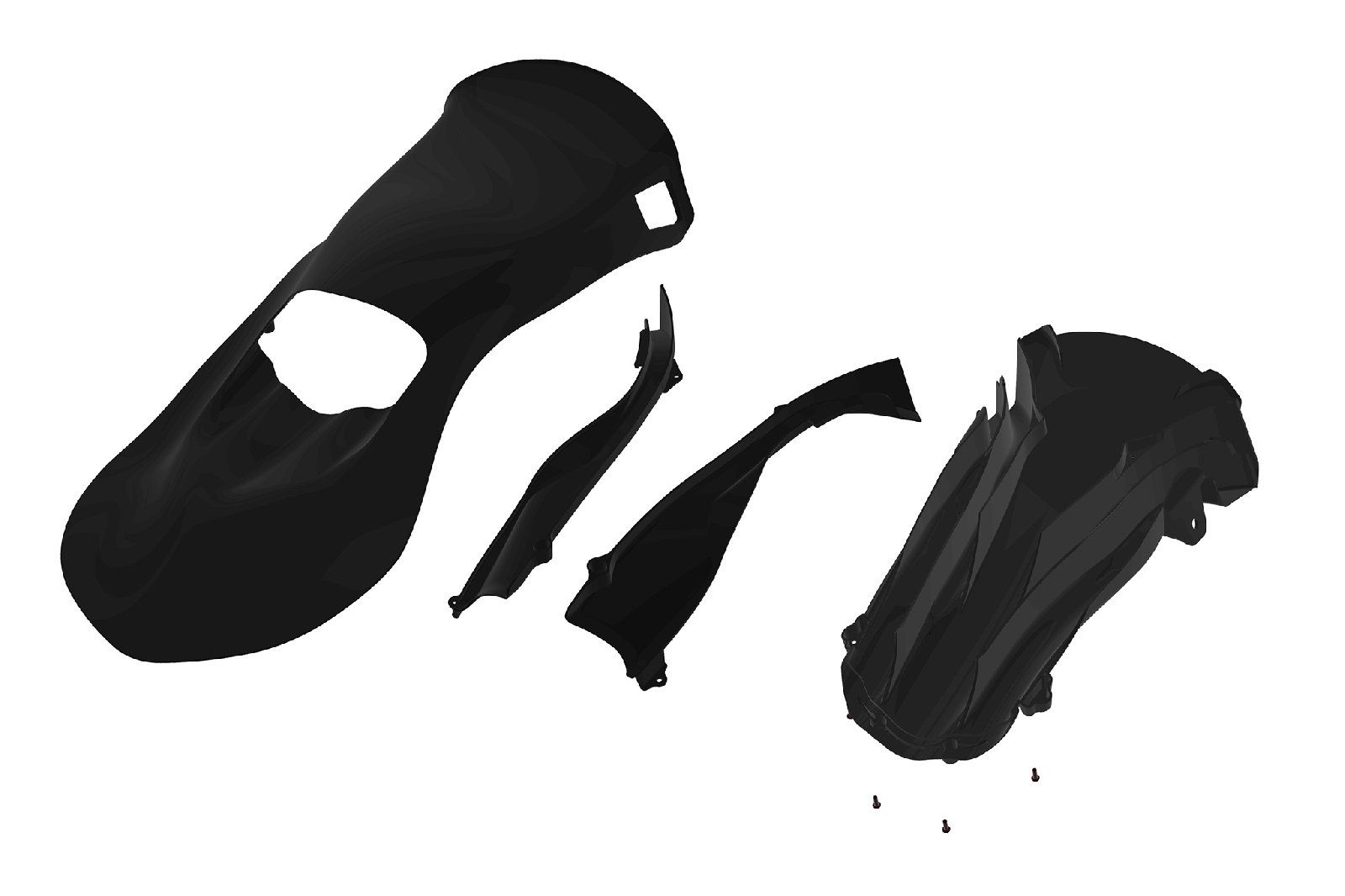 Kart Republic Big - 2025 Front Fairing (Nassau) Dynamica Black